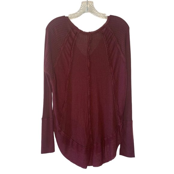 WE THE FREE Plum Purple Catalina Long Sleeve Thermal Tunic Top Size Small - Picture 7 of 8